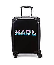 Валіза Spinner з принтом Karl Lagerfeld 1159828352 (Чорна One size)