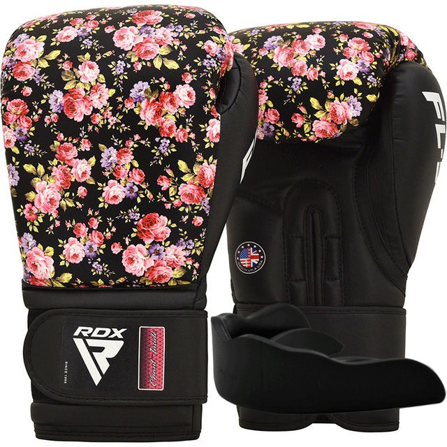 Боксерські рукавиці RDX  FL-5 BLACK-12 унцій (капа в комплекті)