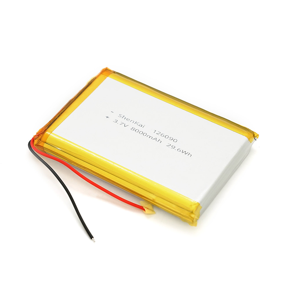 Литий-полимерный аккумулятор 126090 емкостью 8000 мАч