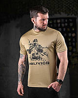 Тактична футболка потоввідна Oblivion Soldier койот Армейська футболка coolmax койот всу