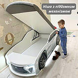 Ліжко-машина "Space" сіре (150*70 - 180*80 см), фото 5