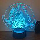 Нічник "God of War. Кратос". LED світильник (16 кольорів світіння) з пультом, фото 2