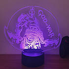 Нічник "God of War. Кратос". LED світильник (16 кольорів світіння) з пультом, фото 3