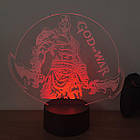 Нічник "God of War. Кратос". LED світильник (16 кольорів світіння) з пультом, фото 4