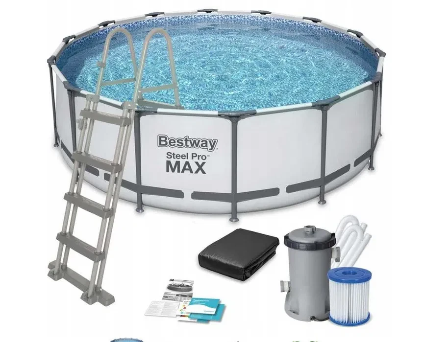 Bestway 56438 457 x 122 см Каркасний басейн + тент + сходи
