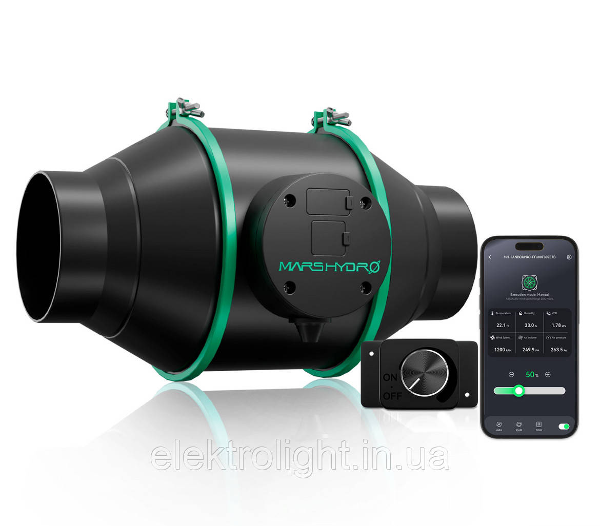 Канальний вентилятор Mars Hydro 100мм iFresh 4-Inch Smart Inline