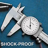 Штангенциркуль Syntek стрілковий 150 мм, крок 0,02 мм, металевий у футлярі, годинникового типу, фото 8