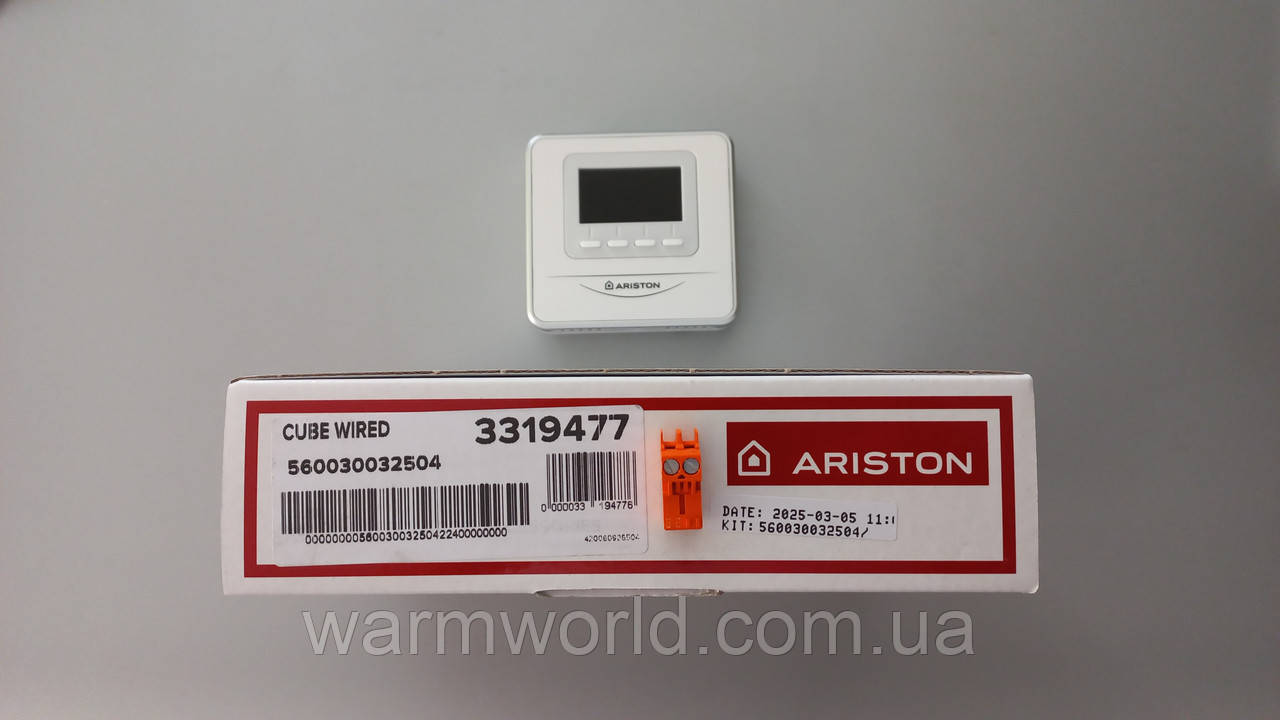 3319477 Датчик кімнатної температури CUBE Wired White Ariston, фото 1