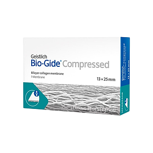 Резорбуюча двошарова мембрана Біо Гайд Компресд (Bio-Gide Compressed) 13x25 мм