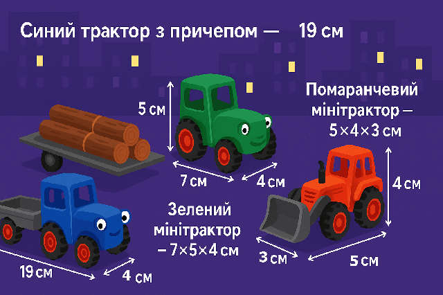   Ігровий набір «Синій трактор» з причепом і міні-технікою, 19 см (арт. 145326)