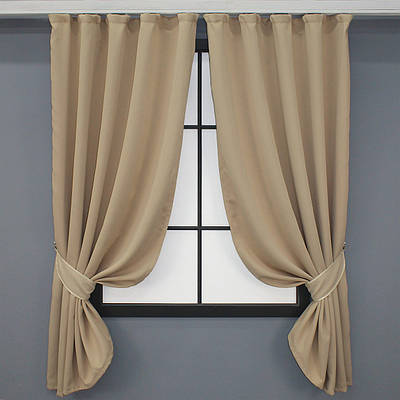 Комплект (2шт. 1,3х1,7м.) коротких штор із колекції "Bagema Rvs". Колір бежевий. Код 1240ш 35-0029