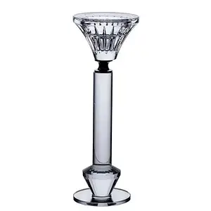 Декоративний скляний підсвічник Crystal lotus 19.5 см