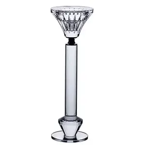 Декоративний скляний підсвічник Crystal lotus 21.3 см