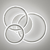 Люстра SONNE 90W 4R APP біла / хром Luminaria 3000-6500К 9000Lm керована світлодіодна LED з пультом ДУ IP20 590х525х110мм, фото 8