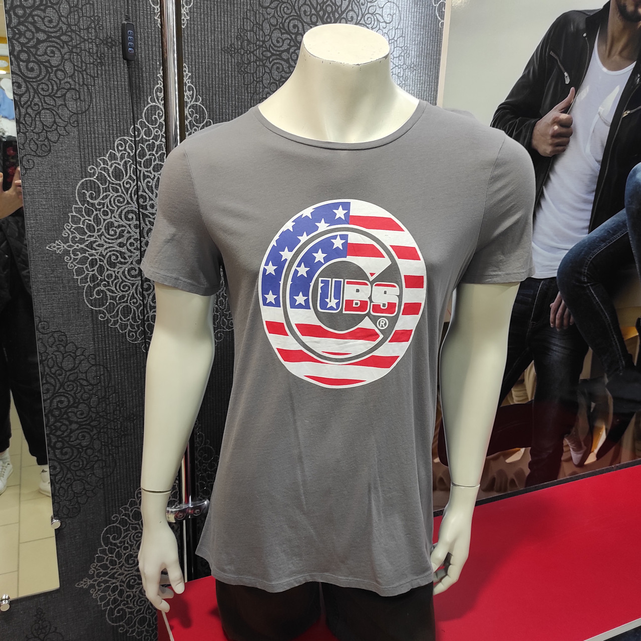 Чоловіча сіра футболка тонка бавовна, фото 1