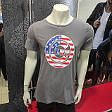 Чоловіча сіра футболка тонка бавовна, фото 4