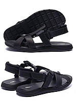 Чоловічі літні шкіряні сандалії PM Black Leather, Чоловічі босоніжки шкіра чорні. Чоловіче літнє взуття