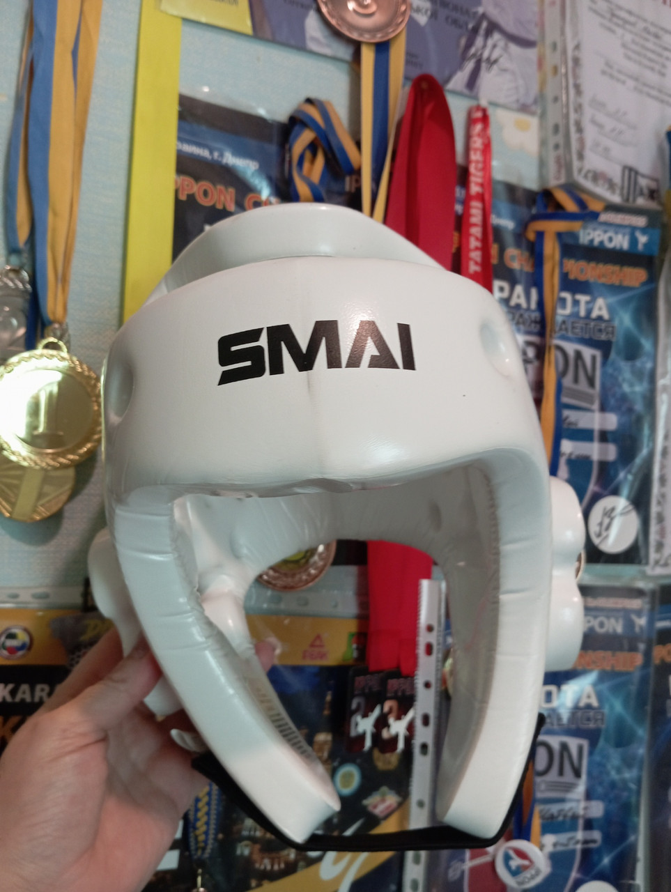 Шолом для карате тхеквондо теквондо Smai захисний тренувальний для єдиноборств захист карате