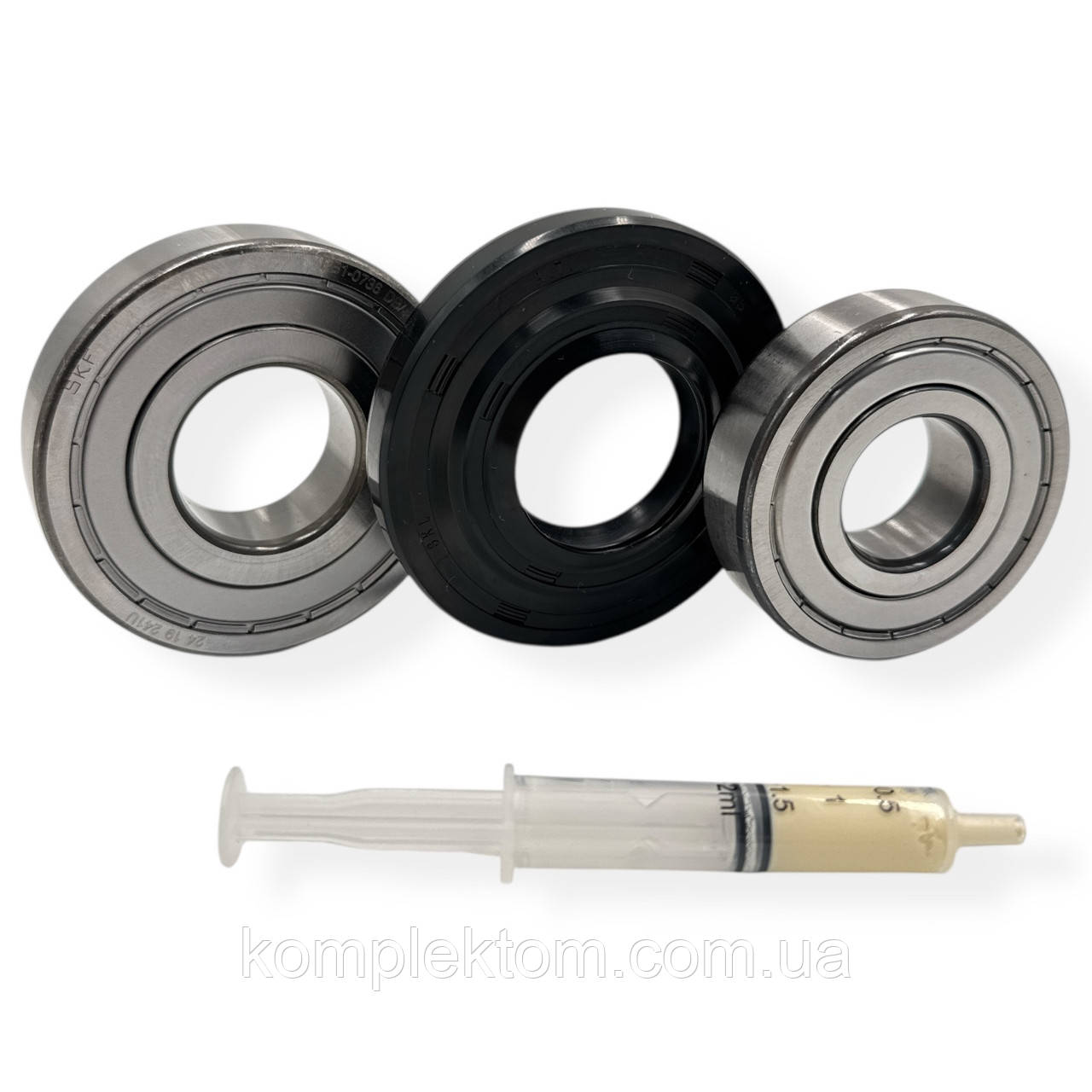 Підшипники SKF та сальник пральної машини Miele 4387072 (6305+6306+35*76*10/14)