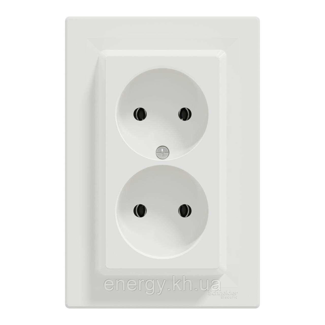 Розетка подвійна без заземлення – ASFORA EPH9700121, фото 1
