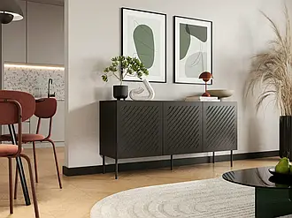 Комод у вітальню тридверний Siena 150 Cama чорний мат