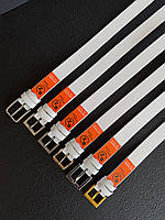 Стильний жіночий рмінь із натуральної шкіри, ширина 3 см, Білий