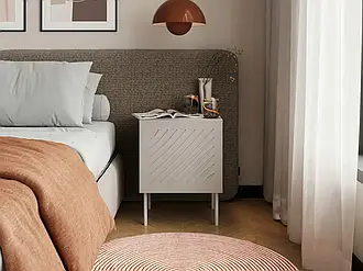 Комплект бежевих приліжкових тумб Siena Cama (2 шт.)