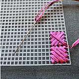 Пряжа рафія для в'язання 3.5 мм малиновий колір для в'язання сумок, фото 5