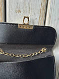 Маленька сумка-клатч з золотистою фурнітурою, фото 3