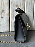 Маленька сумка-клатч з золотистою фурнітурою, фото 4