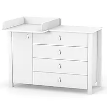 Комод + вузький сповивальний блок з ДСП і дерева Монако 1200 Верес