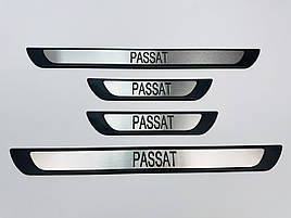 Накладки на пороги Volkswagen Passat B4 (хром-пласт) TAN24