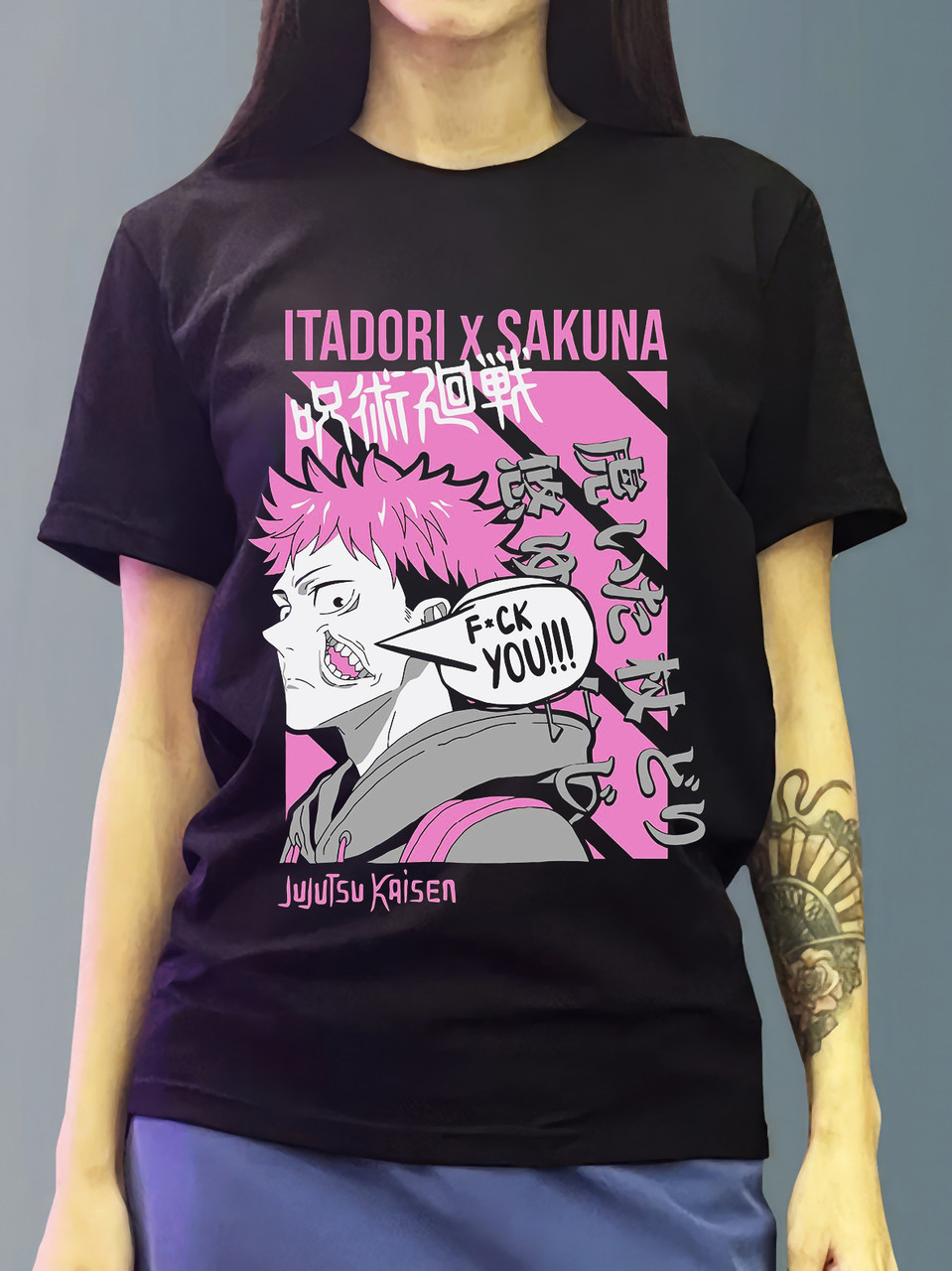 Футболка жіноча аніме "Jujutsu Kaisen" Магічна битва 7, фото 1