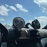 Подвійний автомобільний вентилятор від прикурювача 12 - 24 V  Xtrobb, фото 7