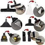 Миючий пилосос 20л, суха, волога з набором насадок Kaminer 23918 Black, фото 7