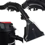 Миючий пилосос 20л, суха, волога з набором насадок Kaminer 23918 Black, фото 9