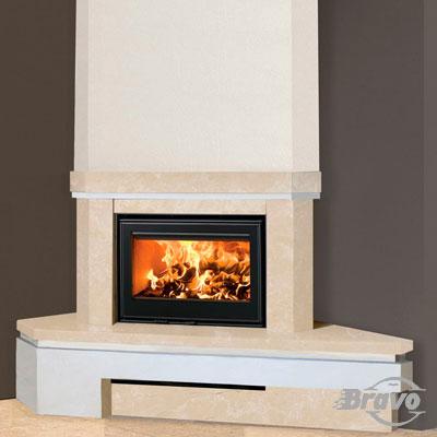 Обудова камінна Баварія кутова (botticino, beige multiglass) Браво