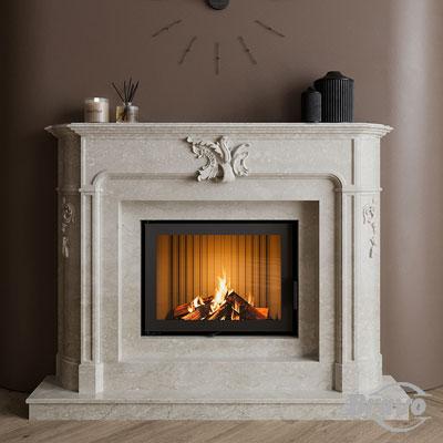 Обудова камінна Женева кутова (crema marfil) Браво