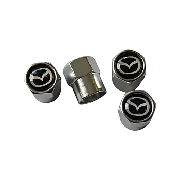Ковпачки на ніпель хромовані з логотипом Mazda
