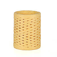 Пряжа рафія для в'язання 3.5 мм світло жовтий колір для в'язання сумок