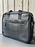 Сумка для ноутбука мужская кожаная, фото 4