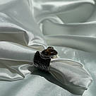 Широка каблучка срібна з вінтажною обробкою з натуральним раухтопазом і лабрадором (12,7 ct) Awesome, фото 3