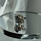 Широка каблучка срібна з вінтажною обробкою з натуральним раухтопазом і лабрадором (12,7 ct) Awesome, фото 6