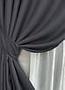 Комплект штор (2шт. 1,5х2,7м.) із колекції "Bagema Rvs". Колір темно-сірий. Код 1241ш 33-0070, фото 5