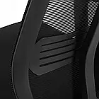 Офісне крісло з м'якою спинкою із сіткової тканини, з регуляцією підголівника, анатомічне, колір чорний, фото 6