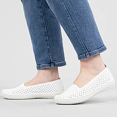 Шкіряні жіночі сліпони білі від виробника (Б 1 білі)