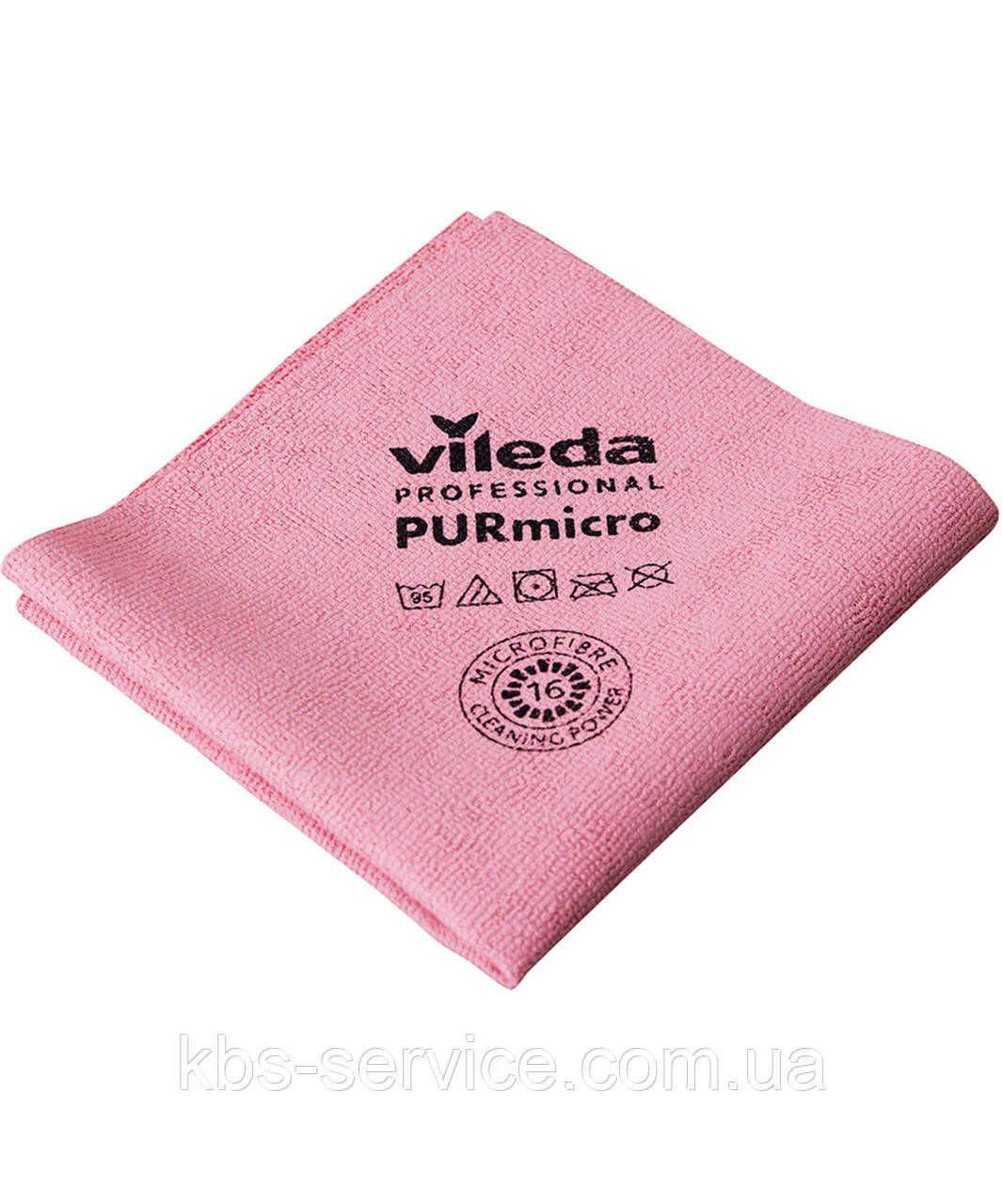 Серветка ПУРмікро Актив , 38 × 35 см, червона, Vileda Professional
