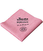 Серветка ПУРмікро Актив , 38 × 35 см, червона, Vileda Professional