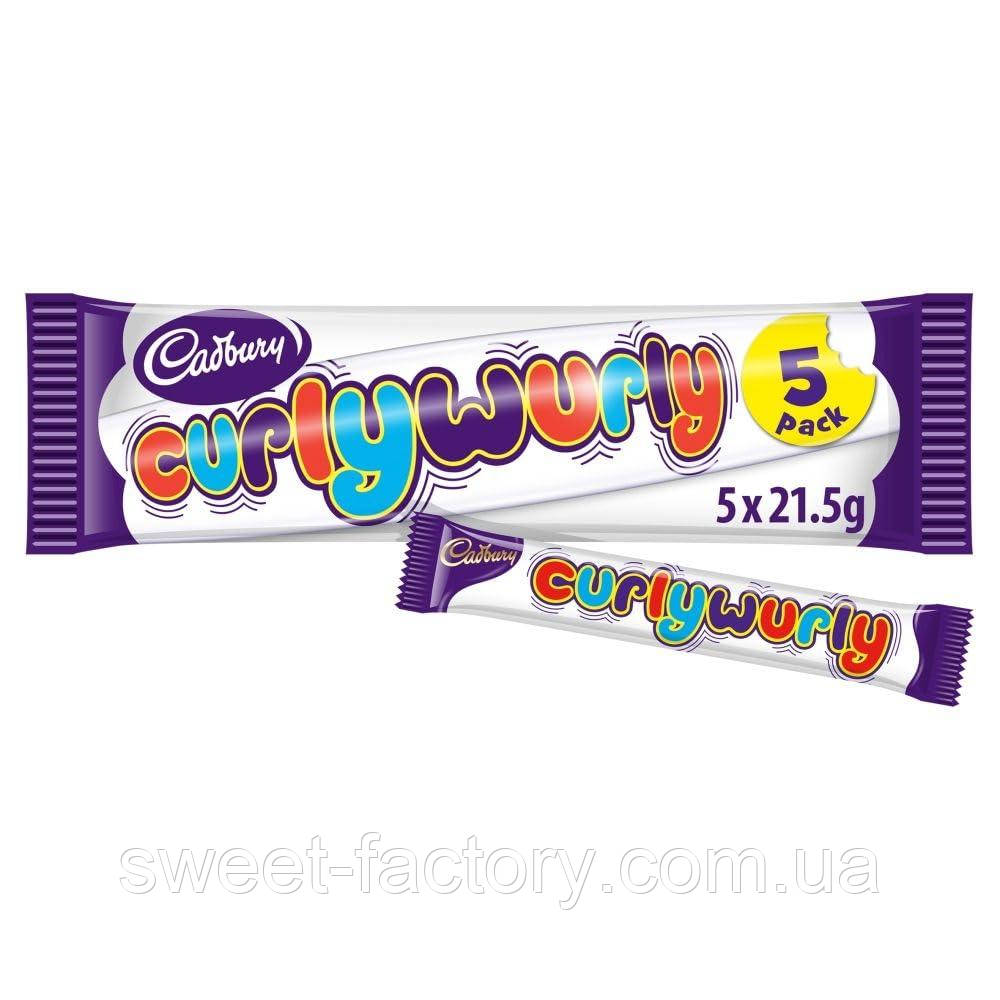 Шоколадні батончики Cadbury Curly Wurly 5s 107g, фото 1