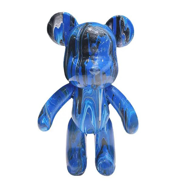 Статуетка ведмедик зроби сам Fluid Bear DIY Bearbrick з фарбами 23 см
